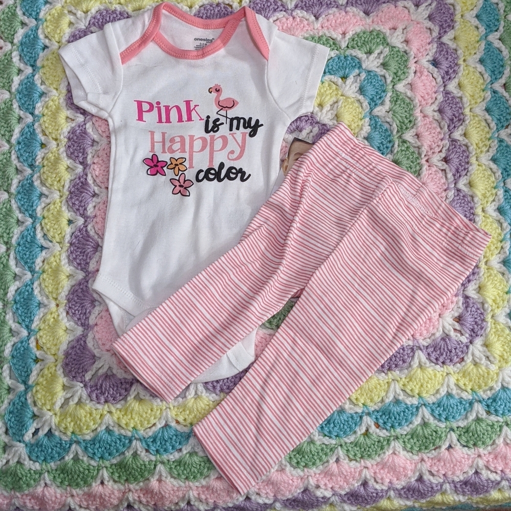 Onesie by Gerber Flamingo Set